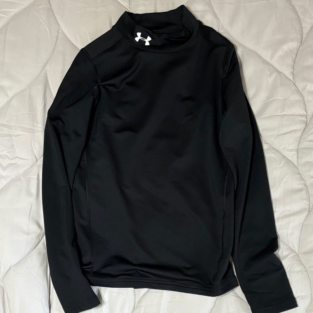 Under Armour Boys' ColdGear Mock Neck Long Sleeve Shirt